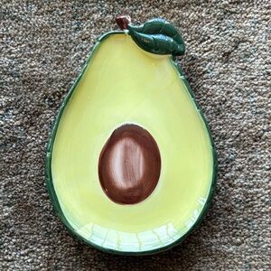 Ashland Avocado-Shaped Plate - Green and Brown